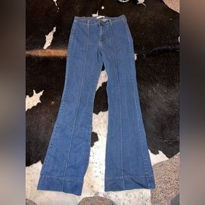 Angry rabbit flare jeans